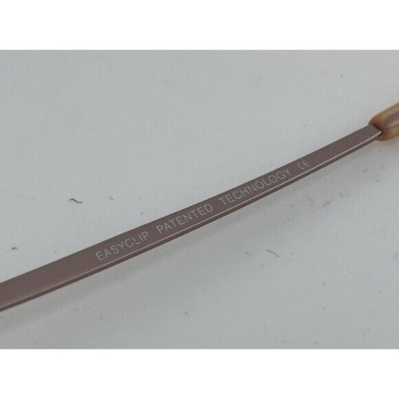 EASY CLIP - QU472 50-16-135 Rose Gold Metal Oval Glasses Frames - Picture 7 of 7